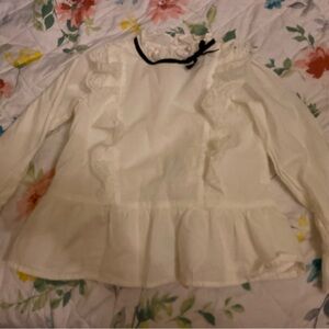 Janie and Jack White Ruffle Blouse